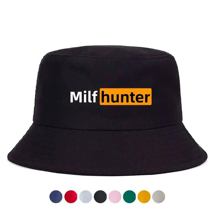 MILF Hunter réversible seau chapeau adulte drôle Streetwear Hip Hop pêcheur casquette homme décontracté quotidien soleil plage été Panama chapeaux