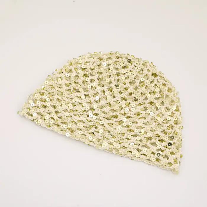 Chapeau à paillettes pour femmes scintillant idéal pour fêtes carnavals festivals boîtes de nuit discothèques occassions spéciales polyester tricoté adaptable toutes saisons