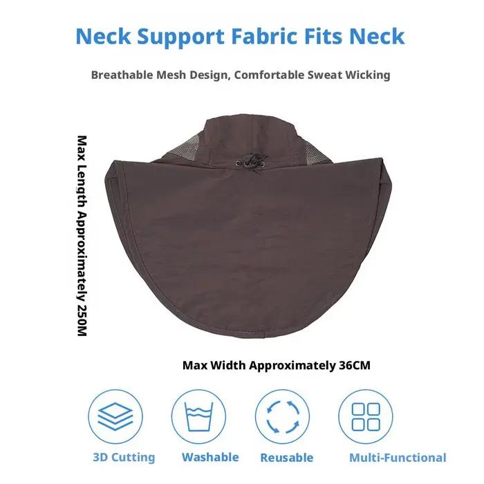 Chapeau de soleil à large bord avec protection du cou pour hommes et femmes
