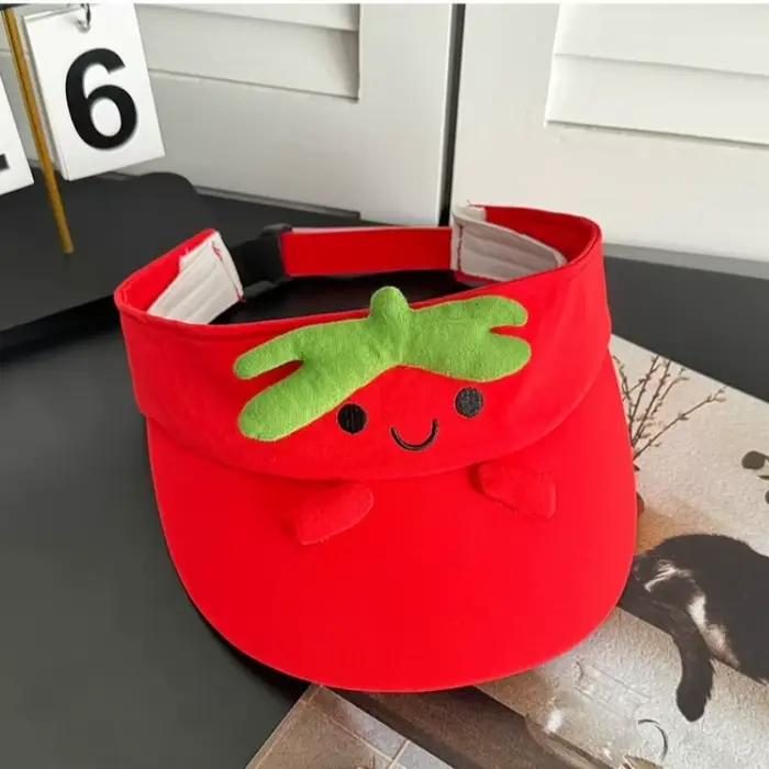 Casquette de baseball en peluche motif tomate mignonne