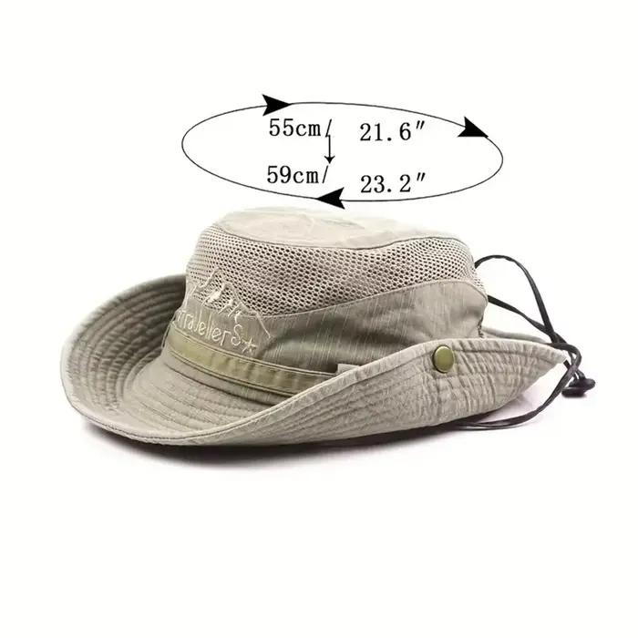Chapeau de pêcheur en coton 100% respirant en maille rétro pour hommes
