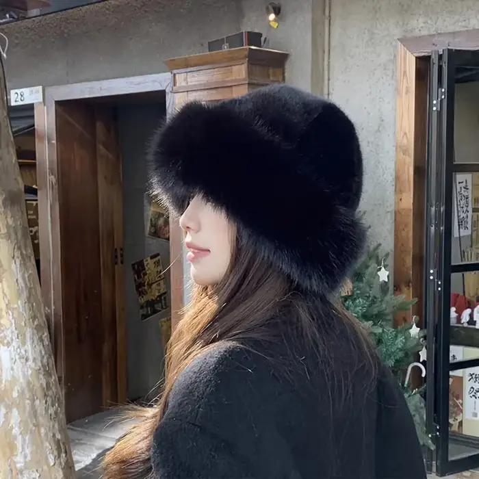 Chapeau mongole chaud pour femmes