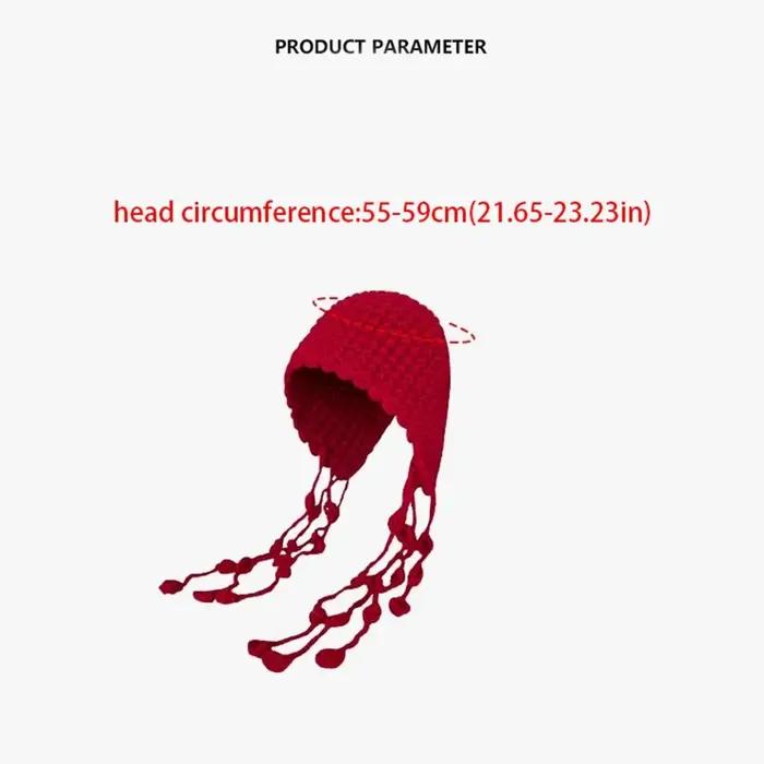 Chapeau tricoté au crochet polyester bohème multifonction femme quatre saisons faire du vélo occassions diverses