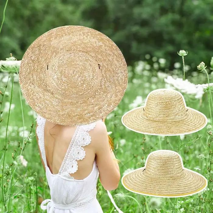 Chapeau de paille réglable pour hommes et femmes