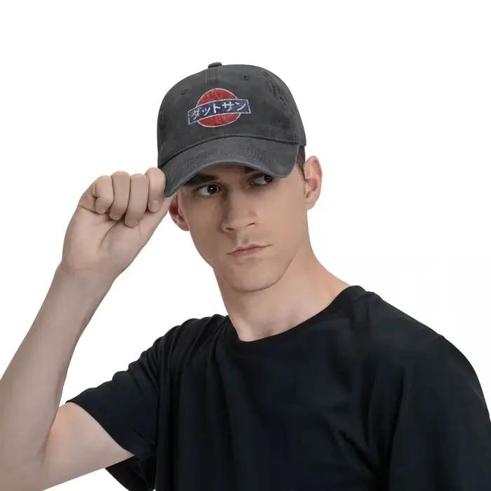 Casquette Datsun Vintage Design Rétro Style Novelty Unisexe Protection Solaire Coton Denim Imprimé Extérieur Quatre Saisons