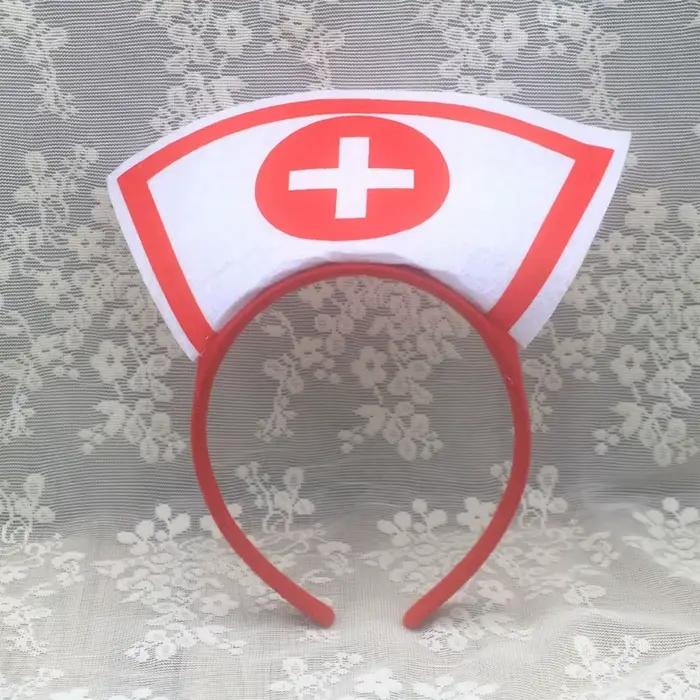 Bandeau infirmière d'Halloween en tissu élégant pour femmes, polyvalent pour soirées costumées, spectacles et tenues quotidiennes