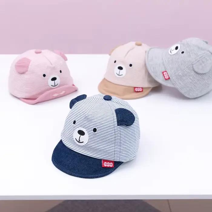 Casquette de Baseball bébé ours nouveau printemps été mignon dessin animé solide chapeau de soleil garçons filles coton