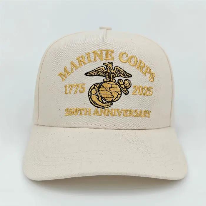 Casquette de baseball officielle du Corps des Marines des États-Unis 250e anniversaire - Tricotée avec motif de logo