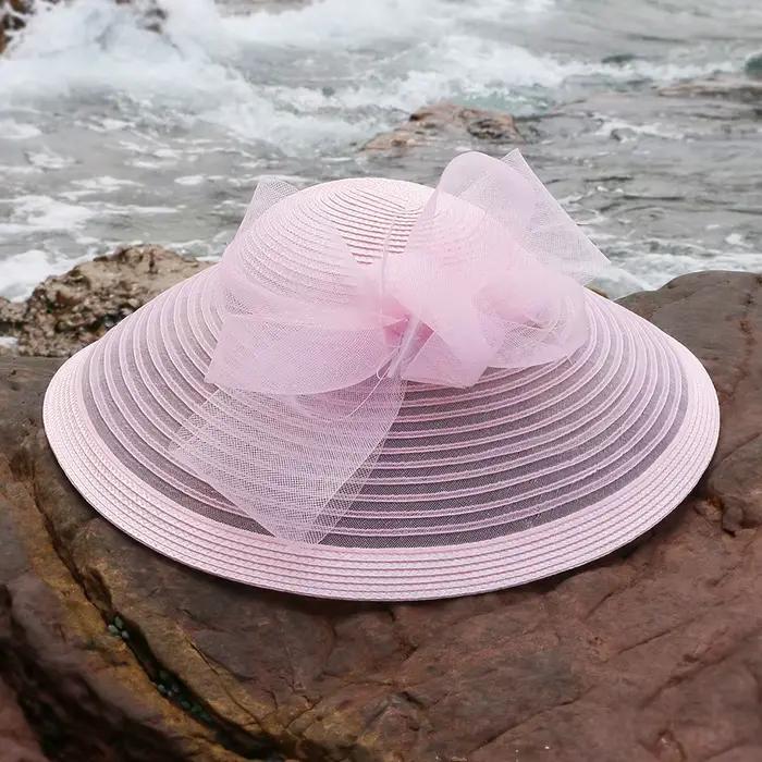 Chapeau Fedora FS élégant pour femmes à large bord polyvalent pour mariage, cérémonies et soirées de gala