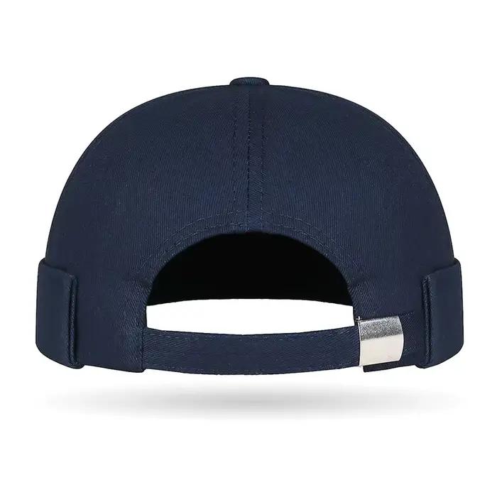 Casquette Docker sans bord en coton rétro