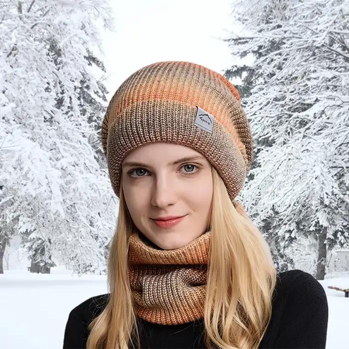 Ensemble chapeau et écharpe de cou pour femmes