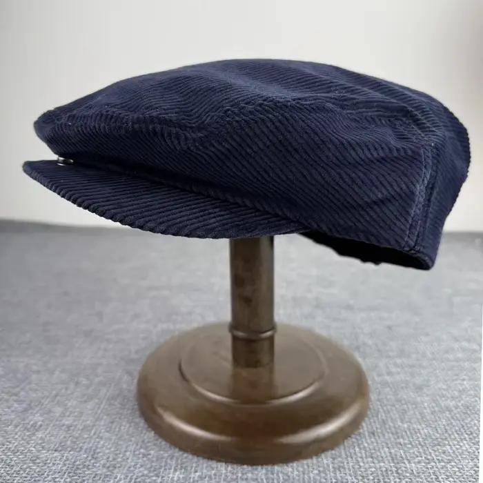 Casquettes plates en velours côtelé pour hommes et femmes