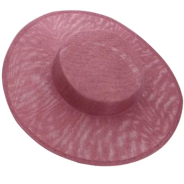 Élégant bricolage chapeau Fascinator Base couleur unie chapeaux