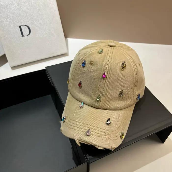 Casquette de Baseball coréenne de luxe avec diamant d'eau