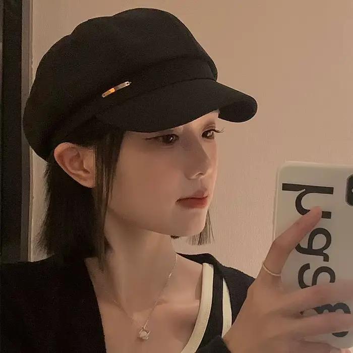 Béret pour femme, chapeau de newsboy