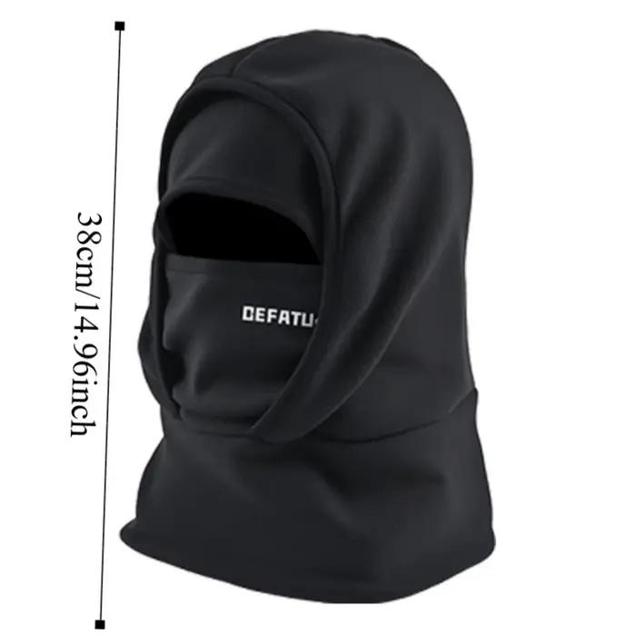 Cagoule Double couche casquette de cyclisme polaire résistant au froid chapeau chaud masque Protection du cou