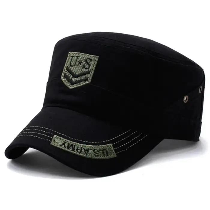 Casquette militaire brodée de lettres américaines