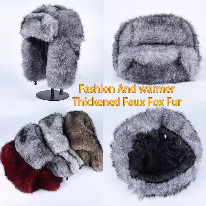 Chapeau de luxe russe en fausse fourrure pour femme