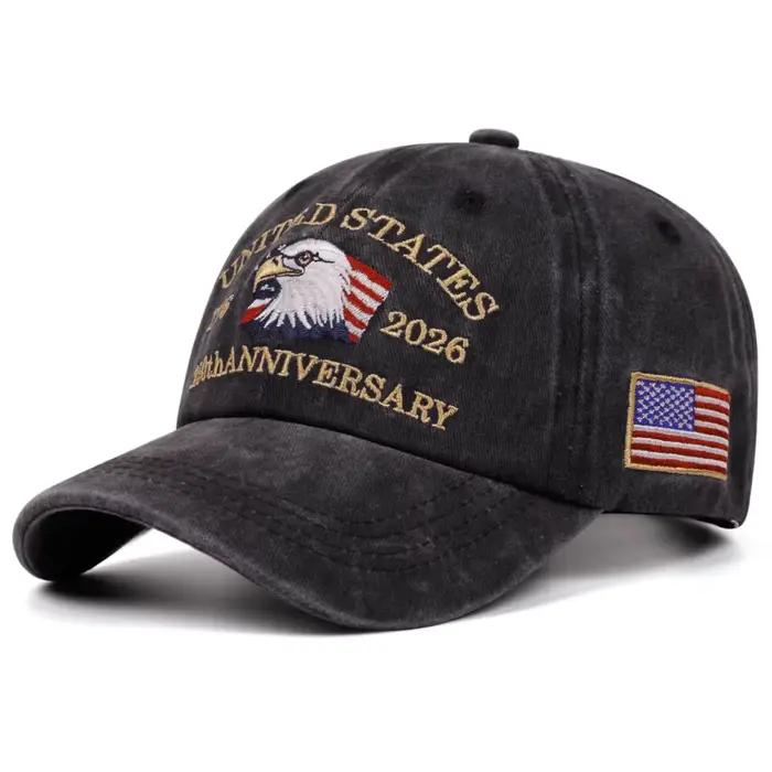 Casquette de baseball rétro brodée Aigle Patriot pour homme et femme