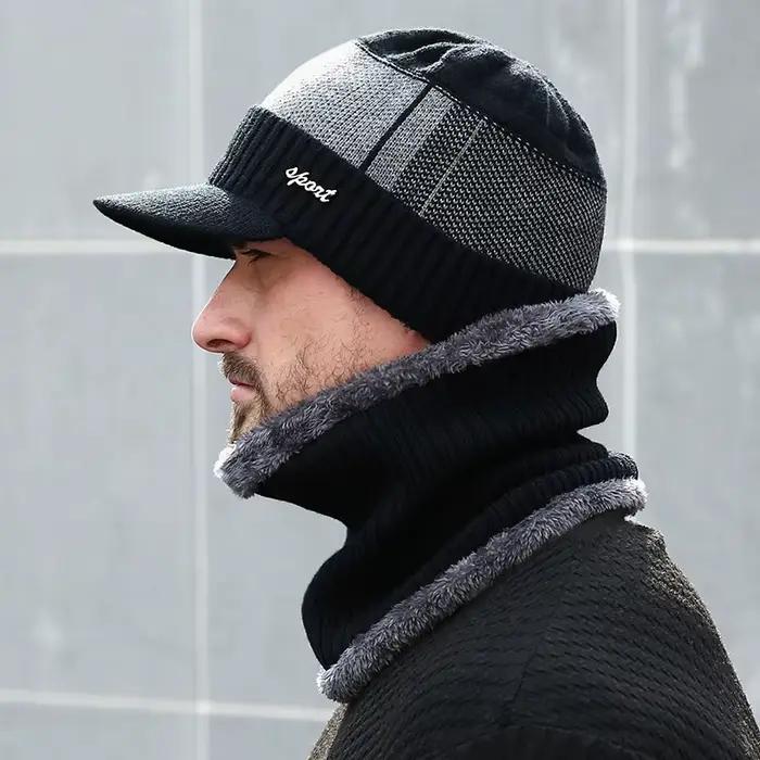 Chapeau d'hiver Skullies tricoté en polyester et laine pour hommes et femmes, style sport, patchwork, confort hivernal, occassions décontractées