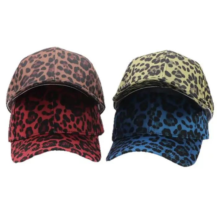 Casquette de baseball unisexe à imprimé léopard