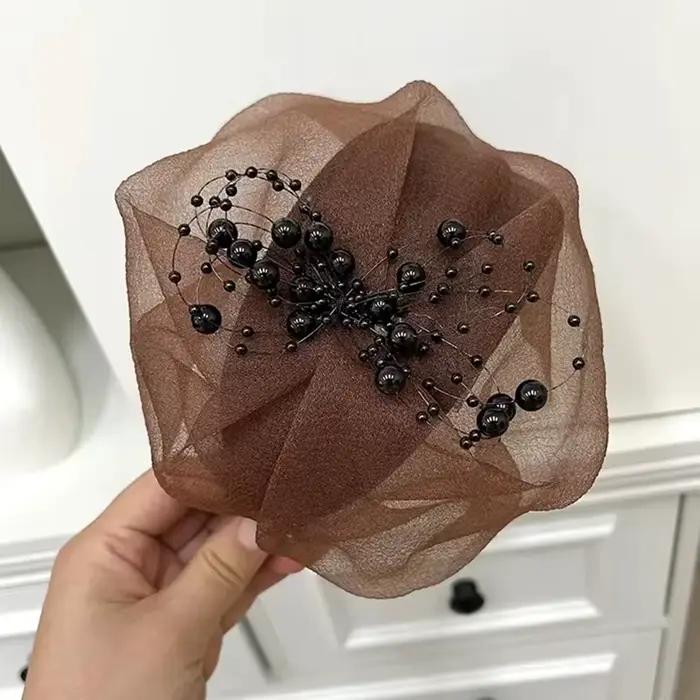 Bandeau demi-chapeau français Vintage gracieux pour femmes