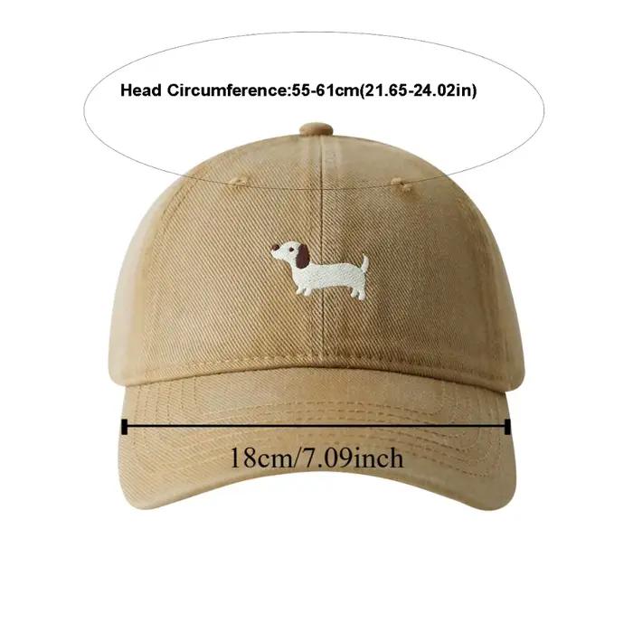 Casquette de baseball en coton brodée style coréen motif animal de dessin animé