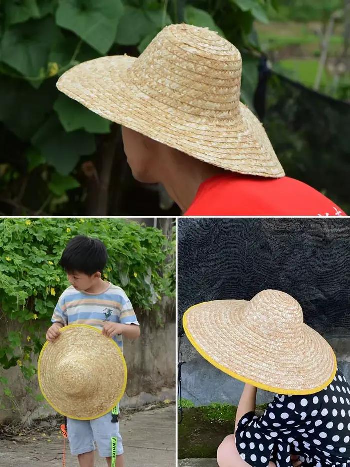 Grand chapeau de paille pour fermiers