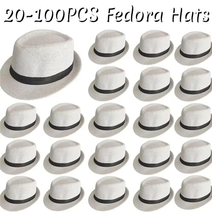 Lot de 20 à 100 chapeaux Fedora pour hommes