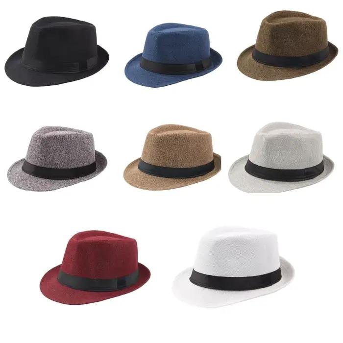Chapeaux Fedora à bord court pour hommes