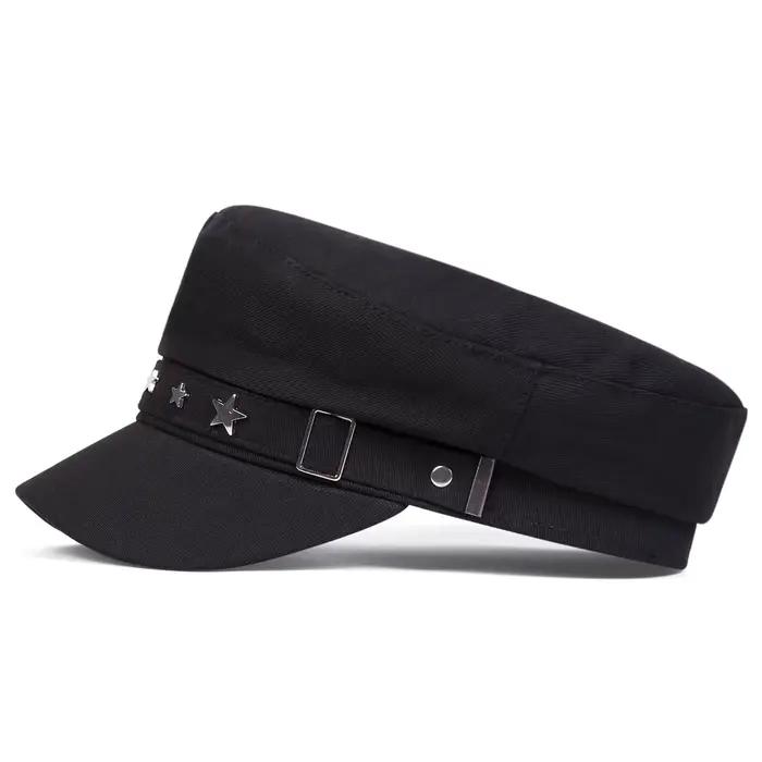 Béret noir pour femme style rétro britannique chapeau militaire coréen élégant pour mères occasions spéciales printemps automne