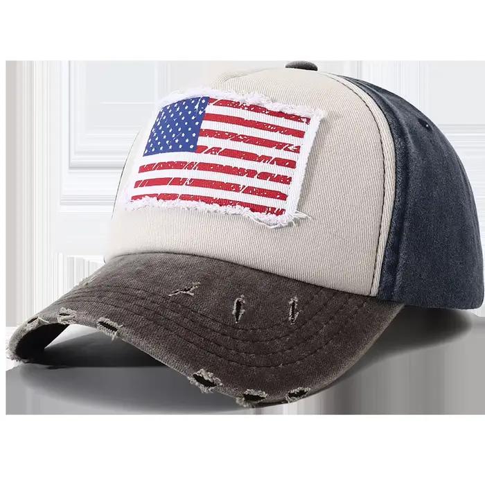 Casquette de Baseball brodée drapeau américain