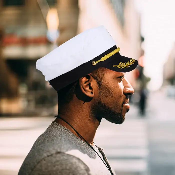 Chapeau de capitaine de marin de Yacht pour adultes