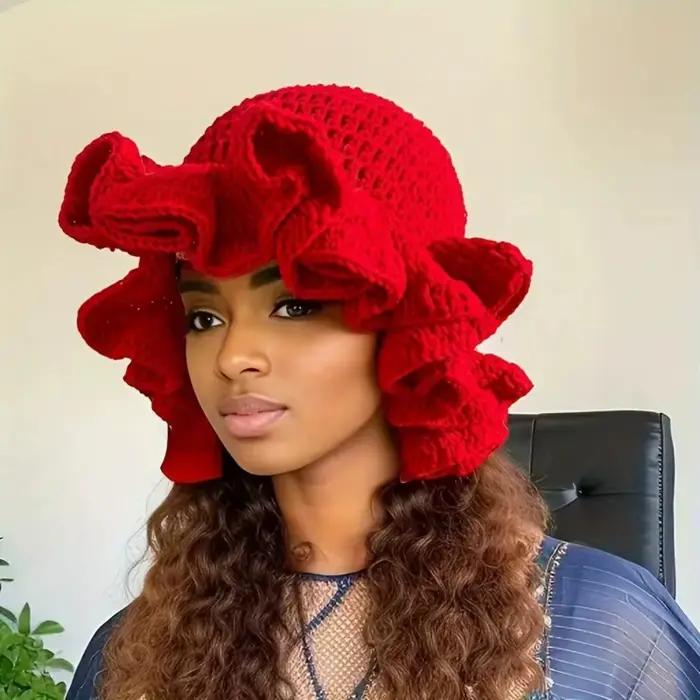 Chapeau seau coloré au Crochet pour femmes