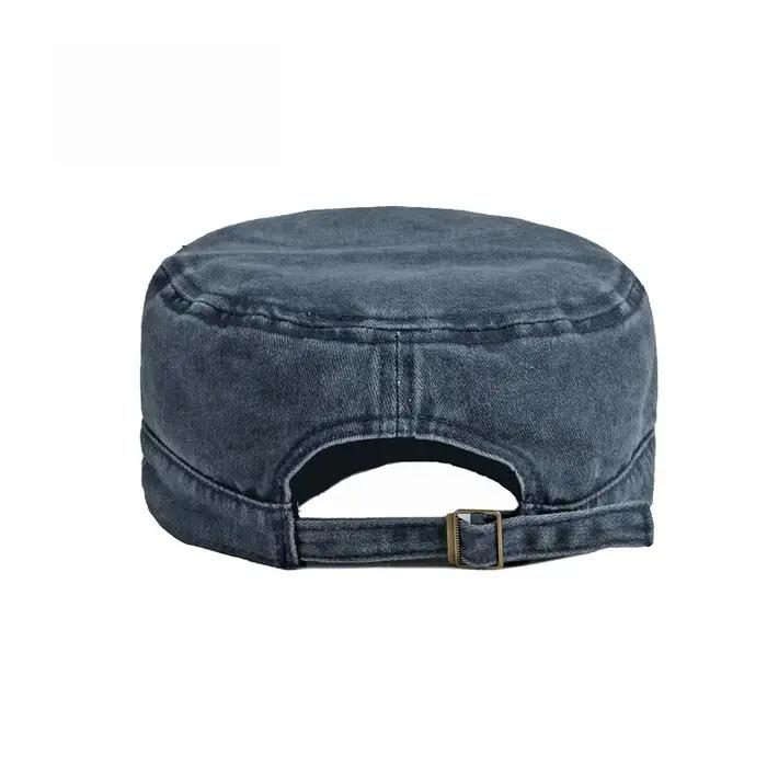Printemps été à bord court armée chapeau hommes femmes en plein air rétro lavé coton grande tête parasol casquettes plates casquette militaire chapeaux de pêche