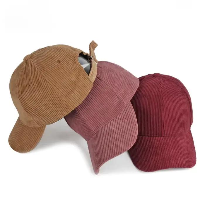 Casquette de Baseball en Velours Côtelé pour Homme