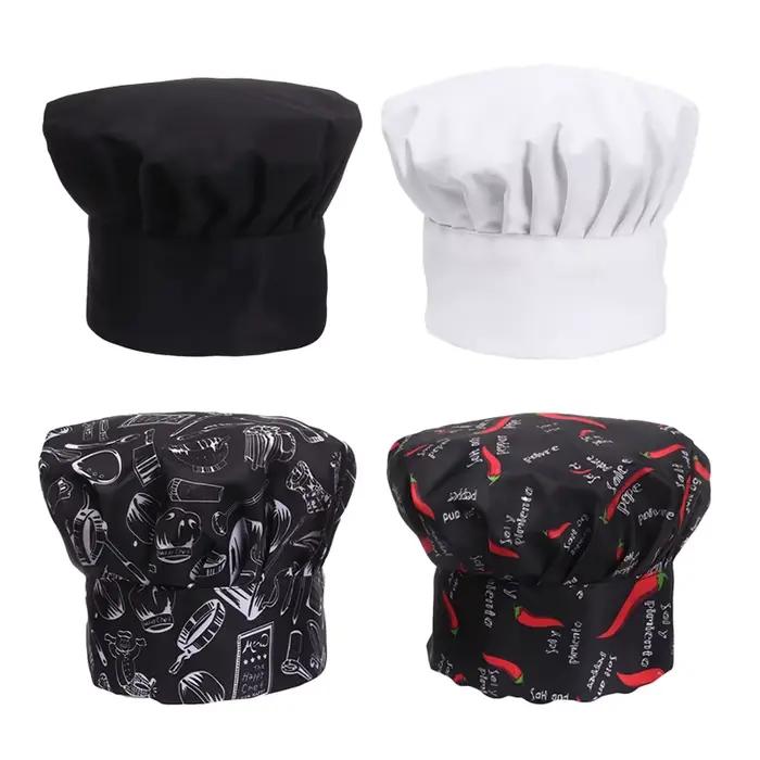 Services de restauration travail Chef chapeau Restaurant cuisine cuisinier chapeaux hôtel barbecue serveur casquette cuisson boulangerie réglable champignon casquettes
