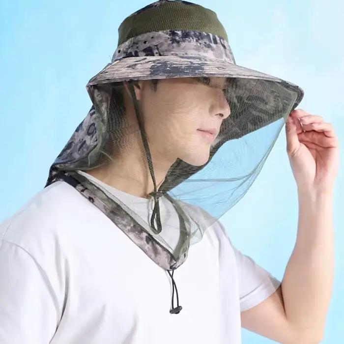 Chapeau anti-moustiques et anti-insectes pour le visage et le cou