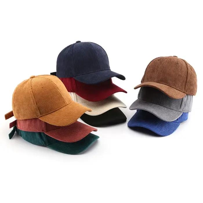 Casquette de Baseball en velours côtelé pour hommes et femmes