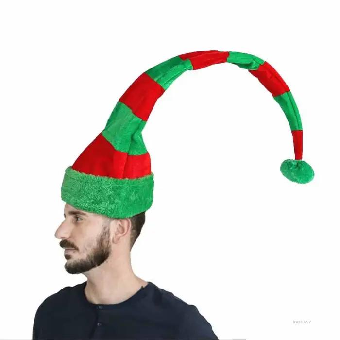 Chapeau d'elfe de Noël en polyester pour adultes et enfants, design unique, cosplay, ambiance festive, événements de Noël