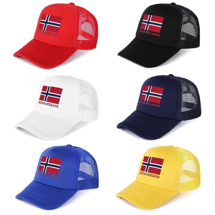 Casquette de camionneur imprimée avec le drapeau de la Norvège