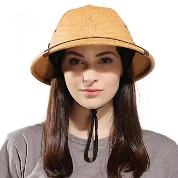 Chapeau de paille unisexe style britannique pour l'été