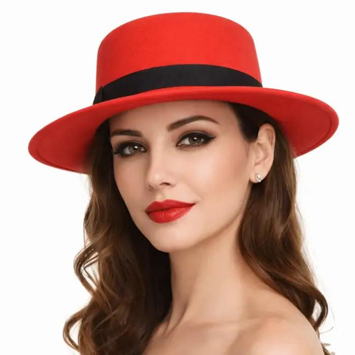 Chapeau en feutre pour hommes et femmes
