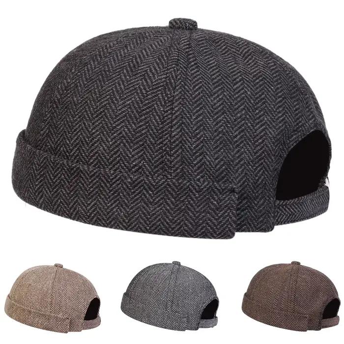 Casquettes pour hommes à motif pied-de-poule