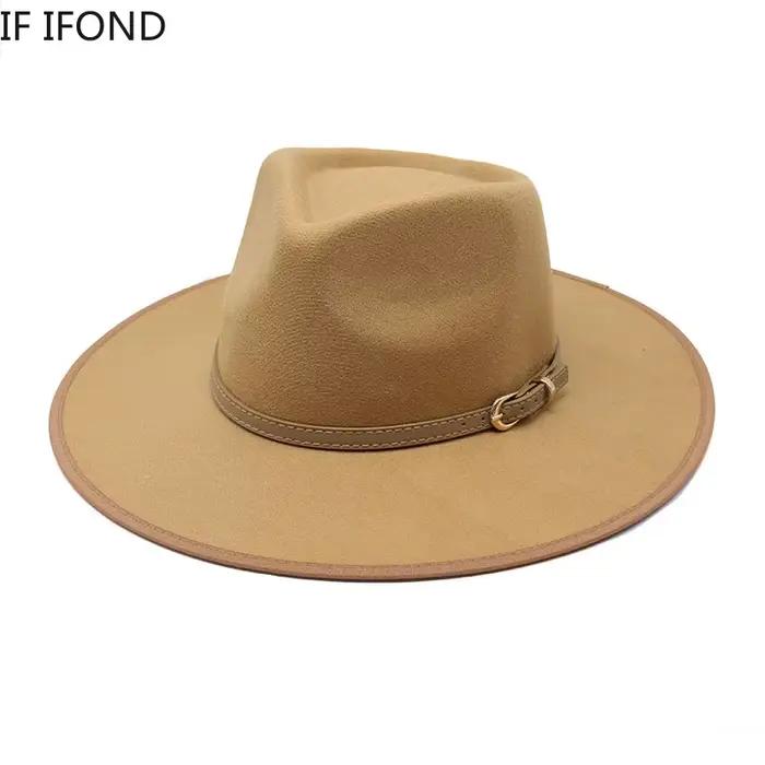Chapeaux Fedoras en laine pour femmes