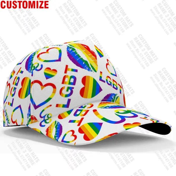 Casquette de baseball Rainbow Feel Love Bisexual Gay Pride Hat