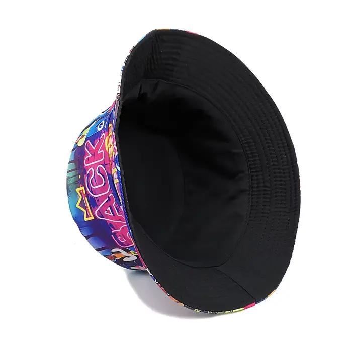 Chapeau Bob Réversible Classique Années 80 Protection Solaire Panama Femme Homme Été Anti-UV Décoratif Chapeaux de Pêcheur Unisexe Hiphop