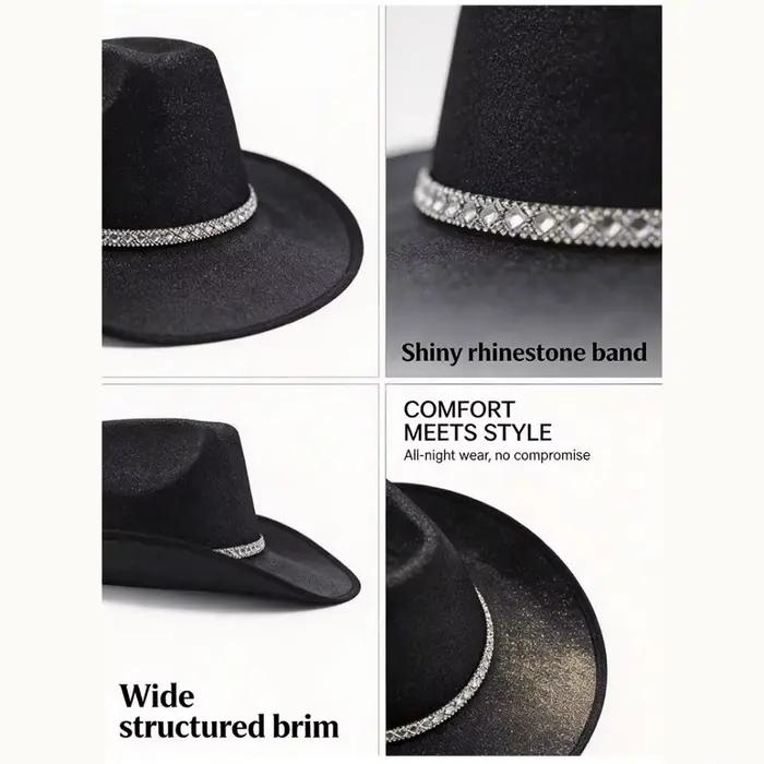 Chapeau de cowboy western brillant et scintillant