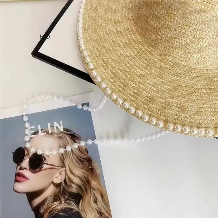 Chapeau de soleil en paille de blé pour femmes