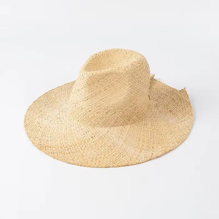 Chapeaux de paille en raphia pour hommes et femmes